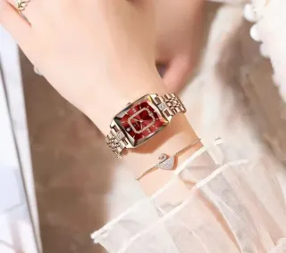 Reloj POEDAGAR Mujer Oro y Rojo