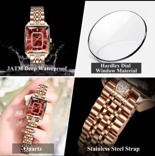 Reloj POEDAGAR Mujer Oro y Rojo