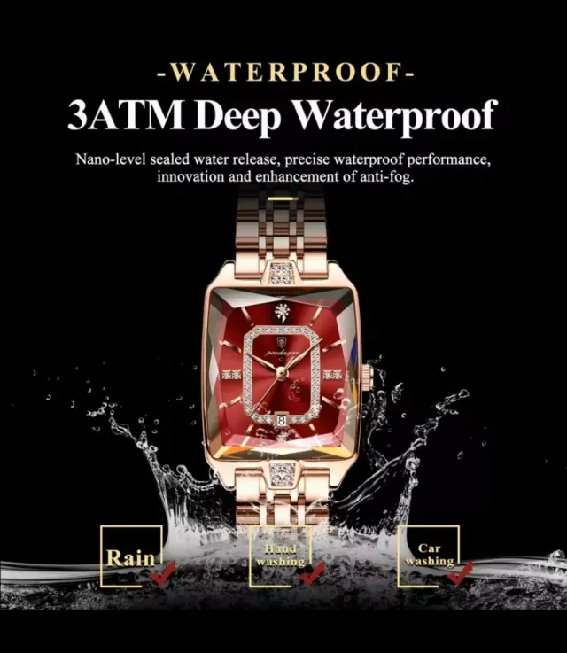 Reloj POEDAGAR Mujer Oro y Rojo