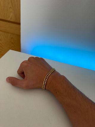 Pulsera Cubana Dorada Hombre