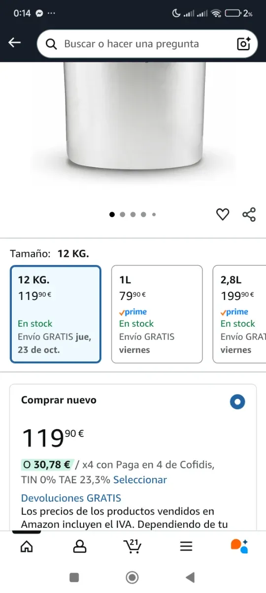 Macchina per cubetti di ghiaccio 12kg/24h