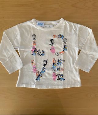 Camiseta Zara Bluey Niña Manga Larga