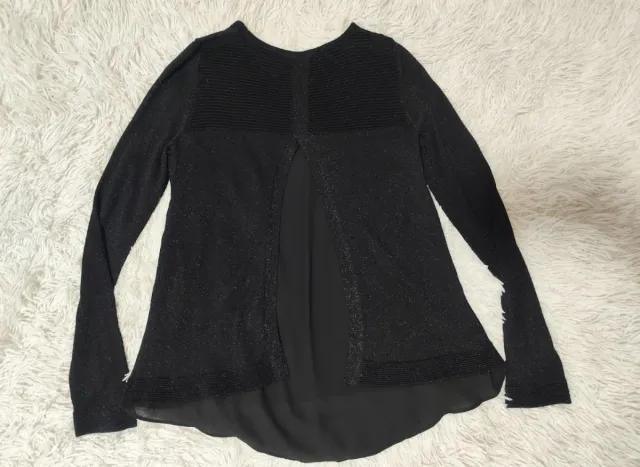 Jersey fino con camisa trasera negro