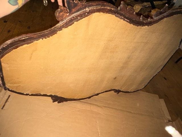 Gran Espejo Antiguo Dorado Cornucopia Isabelino