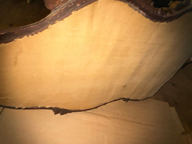 Gran Espejo Antiguo Dorado Cornucopia Isabelino