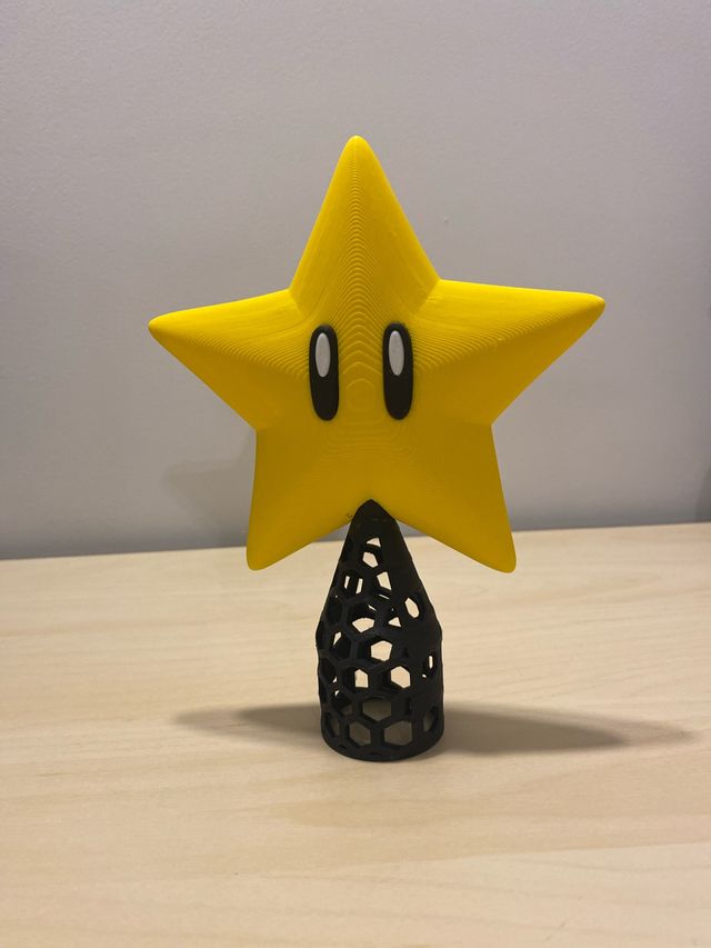 Estrella Super Mario Árbol Navidad