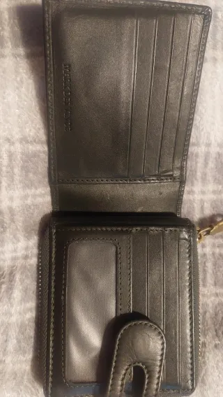 Cartera Mark Des Vince Hombre Cuero Negra