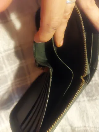 Cartera Mark Des Vince Hombre Cuero Negra