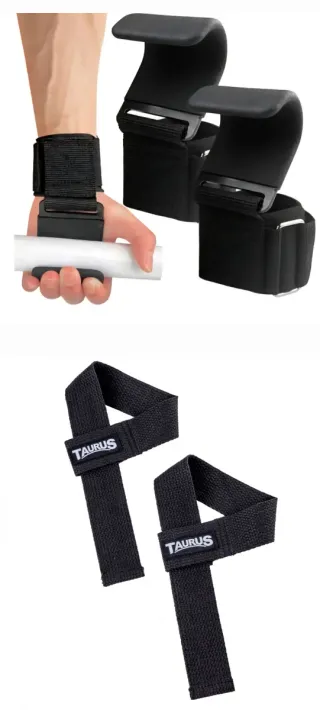 Muñequeras + straps para levantamiento de pesas