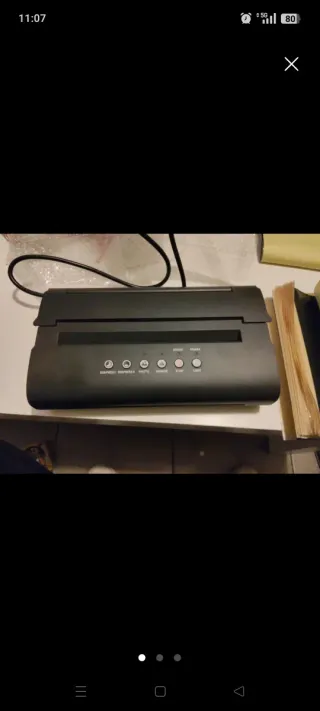 Impresora Térmica Tatuajes Negra