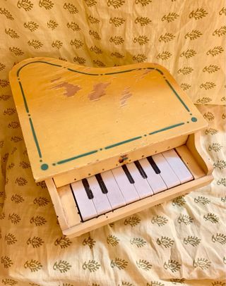 Piano de cola de juguete madera vintage años 50-60