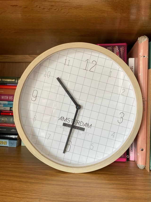 Reloj de Pared Amsterdam Madera y Cristal