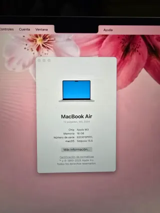 MacBook Air M3 13 16GB Plata