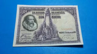 Billete 100 Pesetas 1928 SIN SERIE