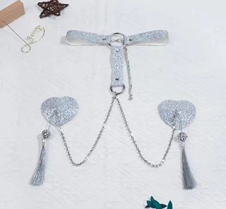 Gargantilla con cubiertas.Sexy.CON ETIQUETA. 11,70