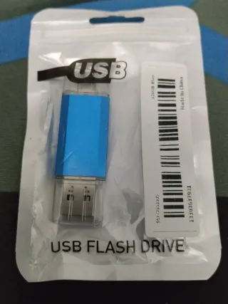 USB 128GB multipunta Tipo A y C Azul