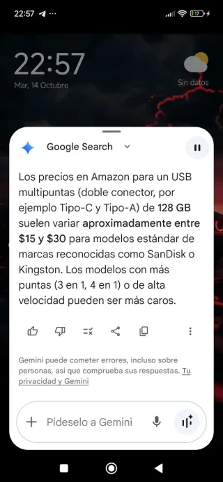 USB 128GB multipunta Tipo A y C Azul