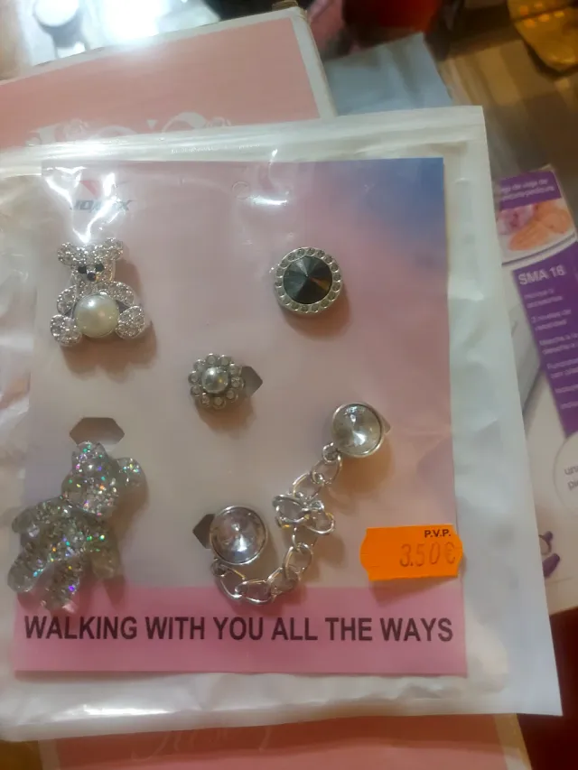 Adornos para zuecos ositos y brillos