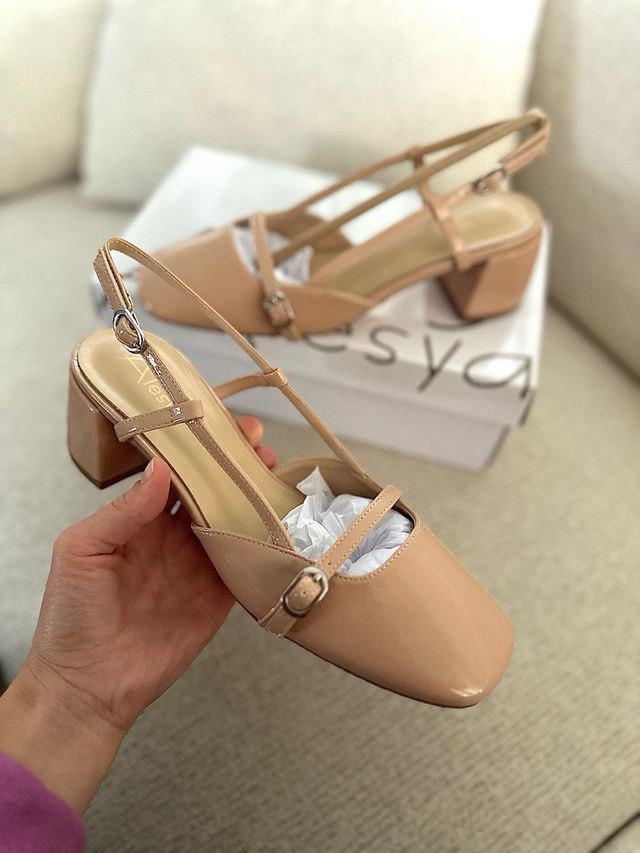 Vera Pelle Slingback Beige