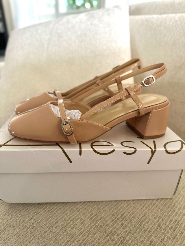 Vera Pelle Slingback Beige