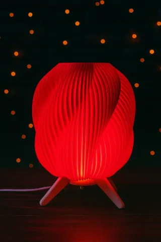 Lampada rossa a spirale