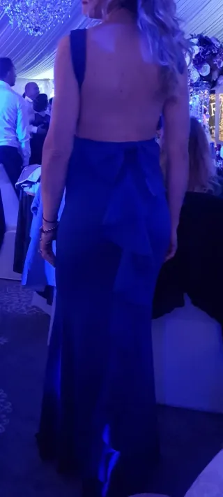 Vestido largo azul talla 38-40 las 3-40