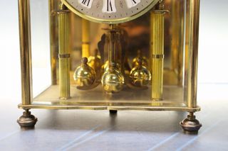 Reloj Aniversario de cuerda Koma, Alemania. Reloj de torsión, reloj de 400 días.