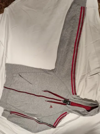 Sudadera Adidas Gris y Burdeos