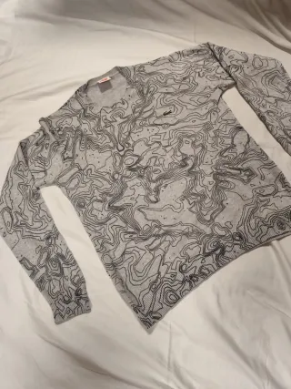 Jersey Lacoste gris estampado