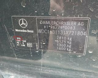 383520 guantera mercedes clase m (w163) 270 cdi