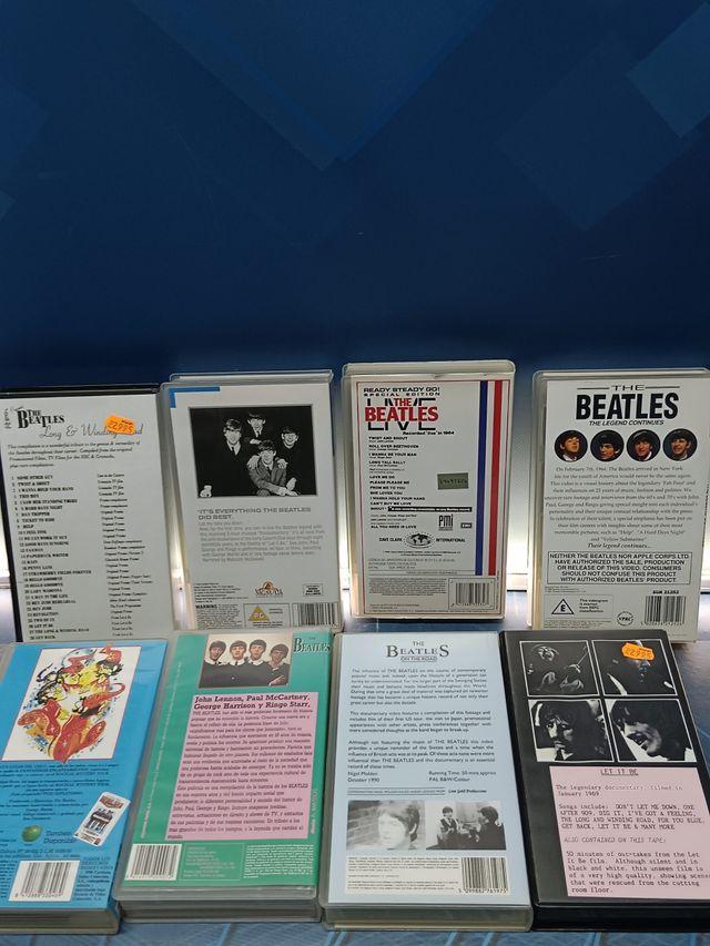 8 vhs, VIDEO, THE BEATLES - live - magical mystery tour - on the road y mas