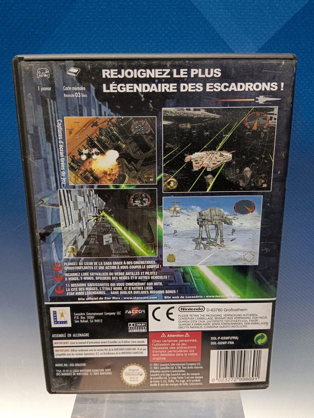 videojuego, nintendo gamecube, Star Wars: Rogue Leader -- Rogue Squadron II (Nintendo GameCube, 2001) pal