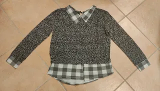 Camicia a quadri casual particolare da ragazza