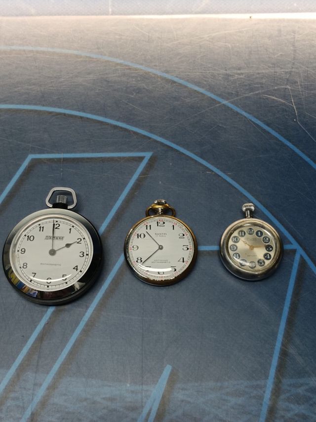 3 Relojes de bolsillo, SANTPI - DAMART - NEWAD