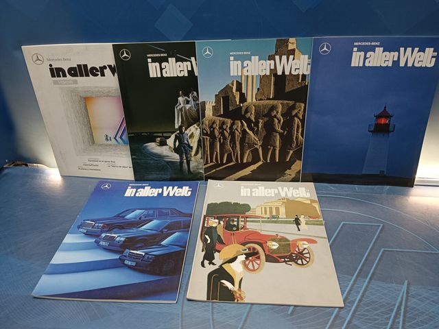 6 REVISTAS catálogos, MERCEDES-BENZ IN ALLER WELT Nº 91-203-204-210-214-221