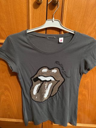Camiseta Rolling Stones Logo Lentejuelas