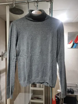 Jersey Ralph Lauren cuello alto gris