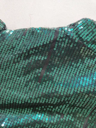 Vestido fiesta lentejuelas verde