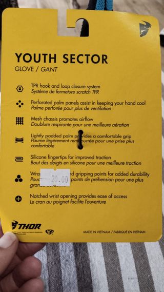 Guantes Thor Sector Youth Moto Niño