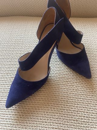 Zapatos de tacón azul