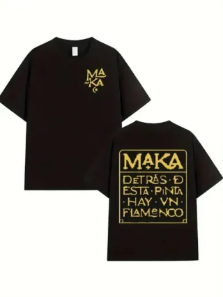 Camiseta Maka Negra y Dorada
