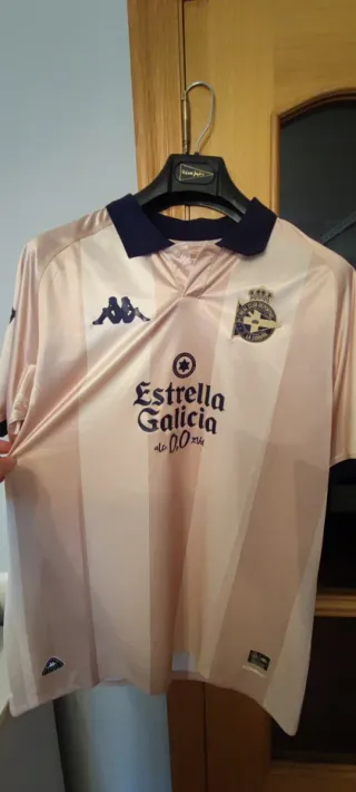 Camiseta Kappa Deportivo La Coruña Beige/Rosa