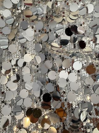 Falda lentejuelas plateadas talla M sin estrenar 