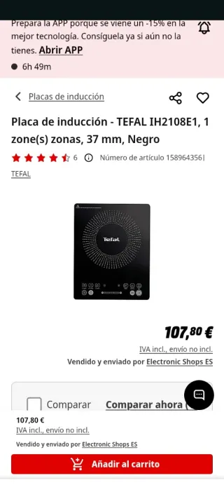 Vitro portátil Tefal