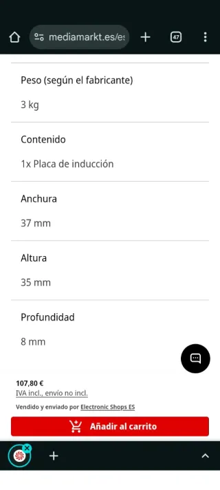 Vitro portátil Tefal