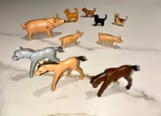 Playmobil Granja Animales (Caballos, Cerdos, Perro