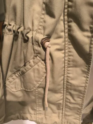 Parka mujer beige/verde