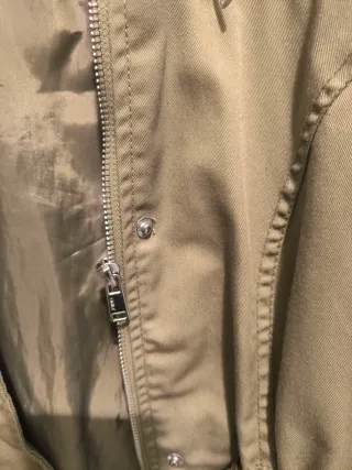 Parka mujer beige/verde