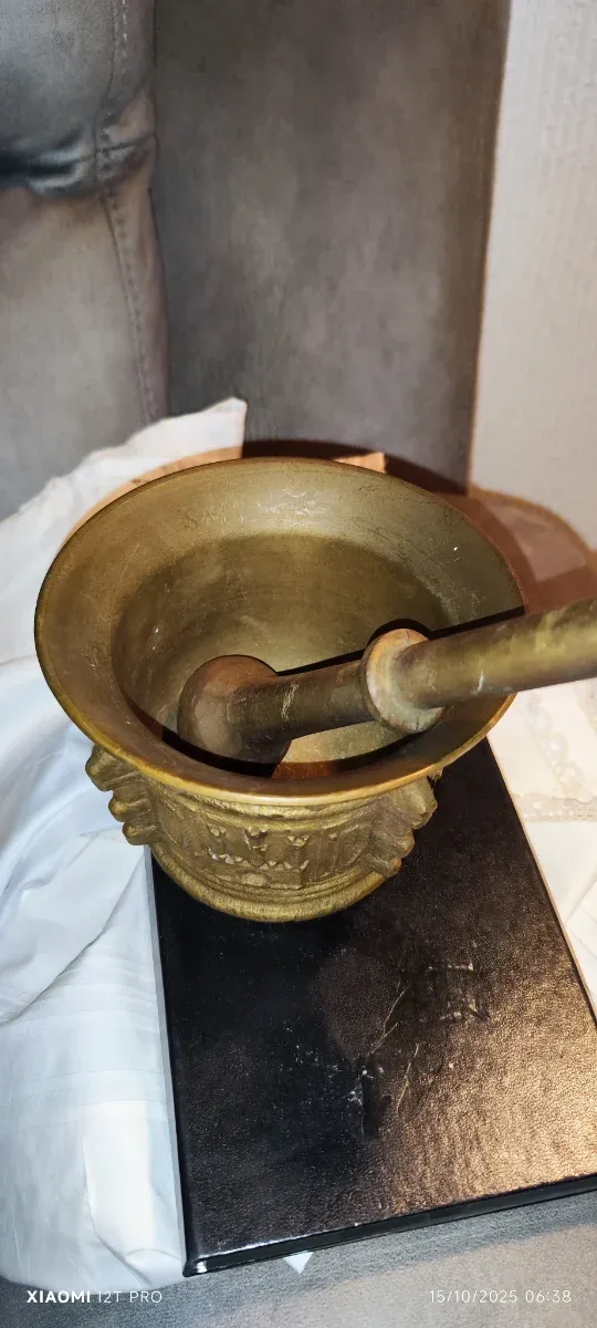 Almirez/Mortero Bronce Antiguo ENORME 4,5 kilos