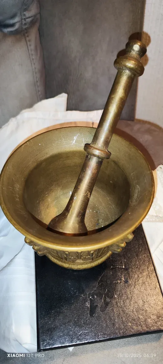 Almirez/Mortero Bronce Antiguo ENORME 4,5 kilos